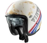 Premier Vintage BTR, casco jet S male Mate Blanco/Rojo/Azul
