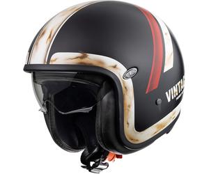 Premier Vintage DO 92 O.S. BM Casco de jet, negro-blanco-rojo, tamaño XS para Hombres