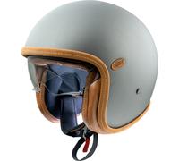 Premier Vintage Platinum BM, casco jet XS male Gris Mate/Marrón