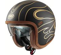Premier Vintage Platinum ED Carbon FR Chromed BM Casco Jet, negro-oro, tamaño XL para Hombres
