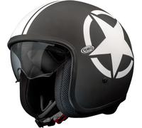 Premier Vintage Star, casco abierto M male Mate Negro/Blanco