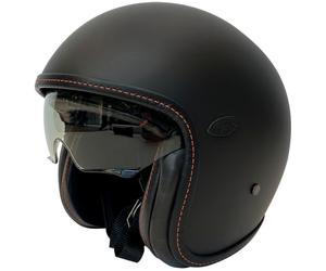Premier Vintage U9 BM Orange Sewing Casco de jet, negro, tamaño XS para Hombres