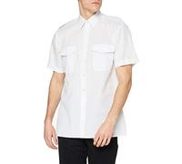 Premier Workwear Short Sleeve Pilot Shirt Camisa, Blanco (White), XX-Small para Hombre