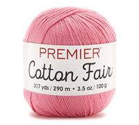 Premier Yarns Cotton Fair-Ovillo de Lana, Color Rosa, Materiales sintéticos, Multicolor, 9.52 x 9.52 x 10.16 cm, 870