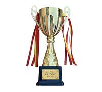 Premio 1 Copa de Trofeos con Pegatina para Regalos al Mejor del Mundo Una Variedad de Opciones de Texto, Familiares y Amigos. (Abuelo)