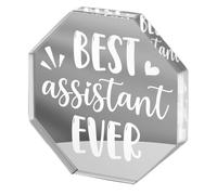 Premio de regalos de agradecimiento para asistente, regalos de asistente de agradecimiento para mujeres, placa acrílica de secretaria, accesorio de escritorio para cumpleaños, día de Acción de Gracias