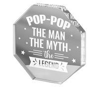 Premio de regalos de agradecimiento para pop-pop, regalo de Pops para abuelo, placa acrílica de agradecimiento para abuelo, letrero de mesa, centro de mesa, ideas para cumpleaños, jubilación, Acción