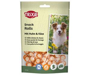 Premio de rollos de pollo y queso para perros - Cantidad: 100 g