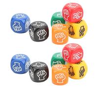 Premium 12pcs Dados del Juego de Adivinanzas de Dedo para Varios Juegos, 6 Colores, Dados de Juego de Tijeras de Papel de Rock de 20 Mm con Pequeño Tamaño, Peso Ligero para