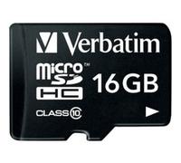VERBATIM 44082 - Tarjeta de memoria microSDHC de 16 GB, VERBATIM, clase 10