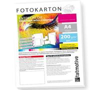 Premium 200 g papel para impresora A4, cartón fotográfico mate, 50 hojas | Para impresora láser imprimible por ambos lados, papel fotográfico grueso blanco para fotos, invitaciones, tarjetas de visita