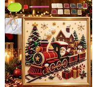 Premium 3D Pearl Christmas Wall Art Kit,with Frame，A