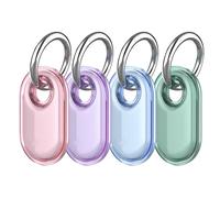 Premium 4-Pack Smart Tag 2 Custodia con portachiavi idrorepellente, Custodia antigraffio Trova il tuo bagaglio, zaino, chiavi altro (4 Colori)