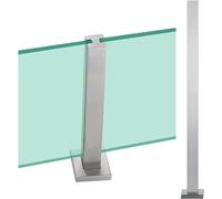 Premium 65105 cm - Poste cuadrado para balcón, terraza, jardín, piscina, resistente a la intemperie, ideal para espacios al aire libre mejorados (color: tamaño del poste medio: 100 cm)