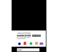 Premium 6x9 Hardcover Lined Journal 210 College-Ruled Pages: Black Writing Notebook for Daily Notes, Office, School, and Personal Journaling, perfect Gift for Professionals, Students, and Creatives