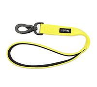 Premium actualizado Correa Corta de Nylon Resistente de 45,7 cm de Largo con asa Acolchada cómoda y Clip Resistente para Perros Grandes, medianos, para niños y niñas. (Amarillo Iluminado)