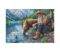 Premium Anciano Caballo Granja Rural Campo Naturaleza Salvaje Bonita Puzzle 300 Piezas para Adultos Estimulante Divertido Y Cautivador Ideal para Momentos Libres Y Hobby 300 PCS（40x28cm）