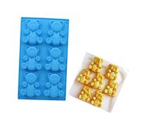 Premium Antiadherente Moldes para tartas, FantasyDay Moldes de Silicona para Caramelos, Chocolate, Hornear, Tarta, Galletas, Jabón, Hielo - Antiadherente Apto Para Lavavajillas Y Microondas - Oso