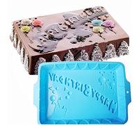 Premium Antiadherente Moldes para tartas, FantasyDay Moldes de Silicona para Caramelos, Chocolate, Hornear, Tarta, Galletas, Jabón, Hielo - Antiadherente Apto Para Lavavajillas Y Microondas