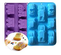Premium Antiadherente Moldes para tartas (Set de 2), FantasyDay Moldes de Silicona para Caramelos, Chocolate, Hornear, Tarta, Galletas, Jabón, Hielo - Antiadherente Apto Para Lavavajillas Y Microondas - Snowmans de la Navidad