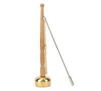 Premium Brass Buddhism Hand Bell with Exquisite Wooden Handle for Singing Scripture - Buddhist Supplies