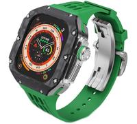 Premium Carbon Fiber Watch Case Rubber Band,For Ultra 2 49mm Series Replacement,Men Watch Case Straps Clasp Mod Kit,For Iwatch Series 49mm Accessories