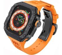 Premium Carbon Fiber Watch Case Rubber Band，For Ultra 2 49mm Series Replacement，Men Watch Case Straps Clasp Mod Kit，For Iwatch Series 49mm Accessories