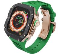 Premium Carbon Fiber Watch Case Rubber Band，For Ultra 2 49mm Series Replacement，Men Watch Case Straps Clasp Mod Kit，For Iwatch Series 49mm Accessories