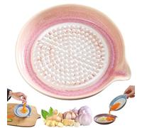 Premium Ceramic Garlic Grater Plate,Handheld Porcelain Grinding Dish with Spout,Multipurpose Grinder Plates Burnishing Machine, for Fruits,Vegetables,Ginger,Garlic,Ginger,Onion,Cheese
