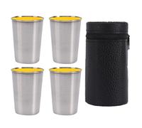 Premium Compact Stainless Steel Travel Shot Set - 4-Piece Nesting Kit, Features High-Tensile 304-Grade Food-Safe Stainless Steel Architecture For Purity | Precision-Engineered Anti-Jamb