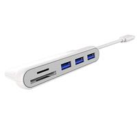 PremiumCord 5G SuperSpeed - Hub USB 3.1 Tipo C (3 Puertos USB 3.0, Lector de Tarjetas SD)