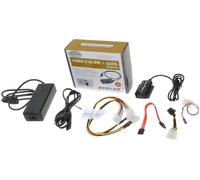 PremiumCord Adaptador IDE USB 2.0 y SATA con Cables y Fuente de alimentación