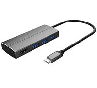 Premium Cord - Adaptador USB 3.1 Tipo C a HDMI Hembra + 3 x USB 3.0, Aluminio
