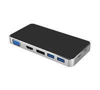 Premium Cord - Adaptador USB 3.1 Tipo C a HDMI + VGA + DisplayPort + 2 x USB 3.0 + PD