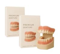 Premium Denture, Soft Silicone Reline Denture Set, Denture Repair Kit for Men and Women (2pcs)