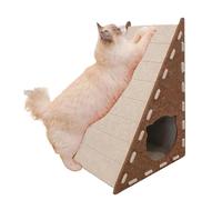 Premium Felt Cat Scratcher, Triangular Vertical Climbing Pad, Non-Shedding Scratching Mat, Wear-Resistant, Kitten Activity Toy, Large Size, Grey, Ideal for Play and Scratching
