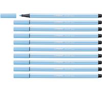 Premium Fibre-Tip Pen - STABILO Pen 68 - Pack of 10 - Neon Blue