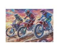 Premium Grupo de Pilotos de Motocross Montaña Aventura Salvaje Puzzle 300 Piezas para Adultos Divertido Estimulante Y Entretenido Ideal para Pasatiempos Y Hobbies 300 PCS（40x28cm）