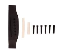 Premium Guitar Bridge Nut Saddle Pins Set, 6 String Acoustic Guitar Accessories, Ox Bone Nut Saddle with Rosewood Bridge Pins, Easy Installation, Sound Quality Improvement