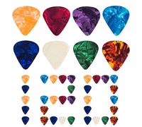 Premium Guitar Picks - 20 Pack Assorted Gauges | Plectrums For Acoustic, Electric, And Bass, Thin Medium Heavy Thickness, Smooth Grip, Ideal para Beginners, Professionals, And And