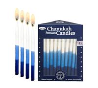 Premium Hanukkah Candles for Chanukah Menorah Blue, Light Blue & White by Rite Lite