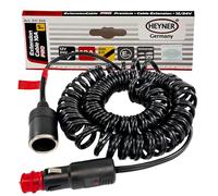 Premium Heyner Toma de 12v Power Extension Cable 5m Cable Espiral Fusible 10A