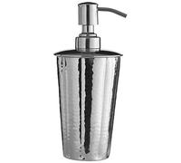 Premium Housewares Dispensador de loción Efecto Martillado, Acabado de níquel, Plata, 19 x 9 x 9 cm
