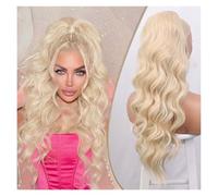 Premium Human Hair Ponytail Extension for Women, Extensiones de cola de caballo sintéticas for mujeres postizo de cola de caballo sintético esponjoso largo ondulado Natural suave,Perfect for Half-Up,