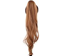 Premium Human Hair Ponytail Extension for Women, Extensiones de cola de caballo sintéticas y flexibles de 32 pulgadas for mujer, for uso diario,Perfect for Half-Up,Half-Down Styles & Daily Wear(#12)