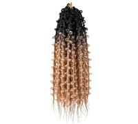 Premium Human Hair Ponytail Extension for Women, Trenzas en caja de mariposas de 24 pulgadas, pelo de ganchillo, 6 paquetes de pelo de ganchillo prelooped, trenzas largas de mariposa, trenzas de caja