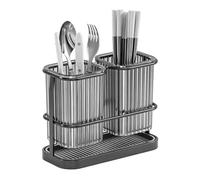 Premium Hygienic Utensil Organization - Professional Fork And Spoon Storage Container, Features Precision-Engineered Rapid-Drainage Geometry For Maximum Sanitation | High-Stability Anti-Tip Weig