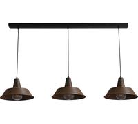 Premium Lámpara Colgante Braun Antiguo Ø35cm L: 130cm 3xE27 Péndulo Hecho a Mano