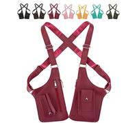 Premium Leather Adjustable Bag, Adjustable Anti-Theft Underarm Shoulder Bag for Men with Hidden Storage for Cel (Wine Red)