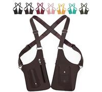 Premium Leather Adjustable Bag, Adjustable Anti-Theft Underarm Shoulder Bag for Men with Hidden Storage for Cel (Brown)